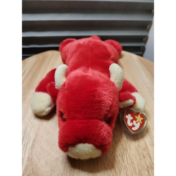 TY Beanie Buddies Snort the Red Bull – 1998 Plush, Original Tags - Picture 2 of 7